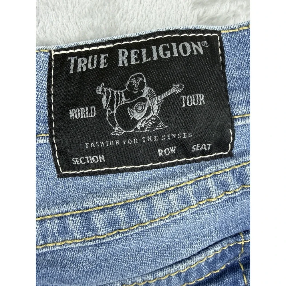 True Religion Jeans‎ Men's Size 31 Rocco Flap Big T Relaxed Skinny Medium Wash